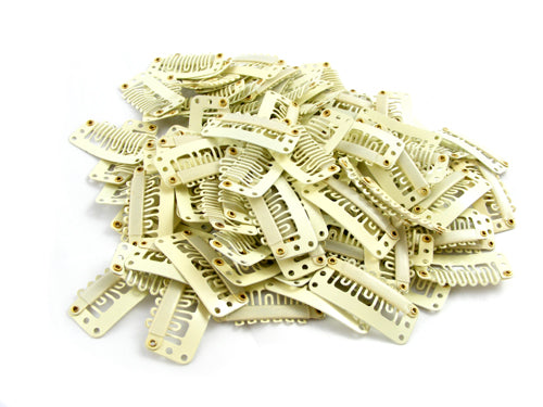 32mm Blonde Weft Hair Clips (pack of 10)