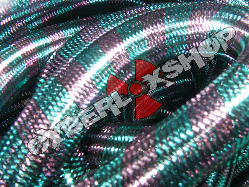Tubular Crin - Large - Aqua Pink Stripe (5 yds)