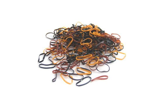 Pack of 250 Mini Polyurethane Bands (Browns)