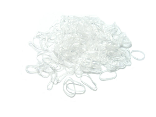 Pack of 250 Mini Silicone Bands (Clear)