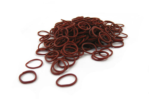Pack of 250 Mini Rubber Bands (Brown)