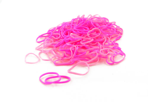 Pack of 250 Mini Silicone Bands (Pinks)