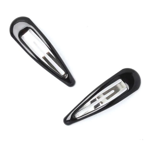 Black Epoxy Hair Clips / Sleepies (Pack of 6)