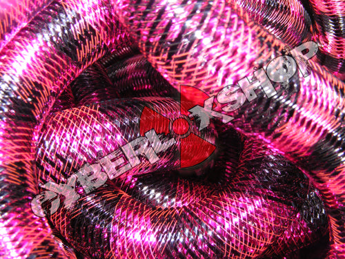 Tubular Crin - Large - Black Fuchsia Stripe (5 yds)