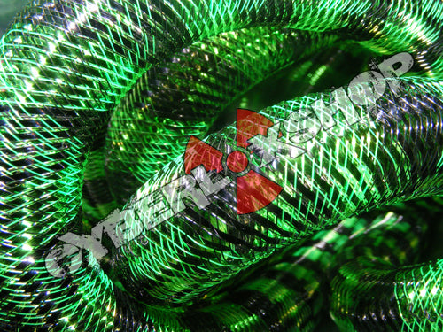 Tubular Crin - Large - Black Lime Stripe (5 yds)