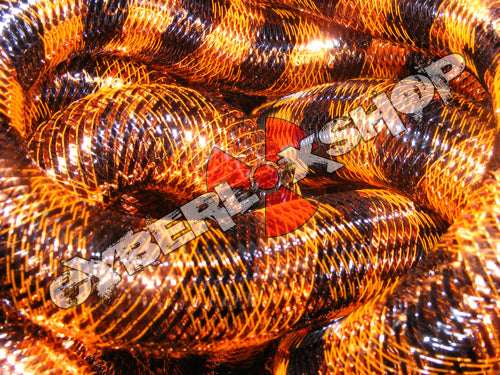 Tubular Crin - Large - Black Orange Stripe (5 yds)