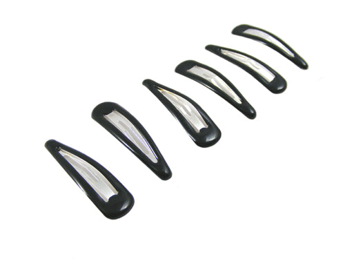 Black Epoxy Hair Clips / Sleepies