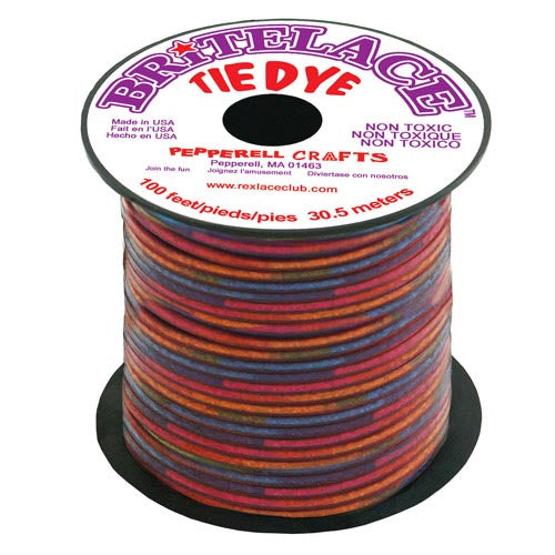 Britelace - 100 Ft Spool - Clear Red Tye Dye