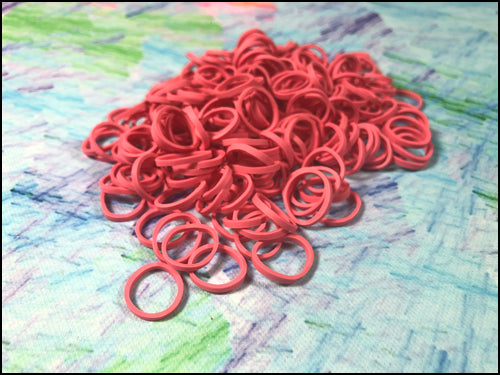 Beauty Town - Pack of 250 Mini Rubber Bands (Pink)