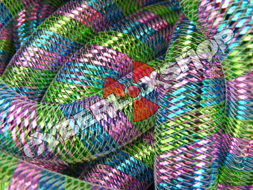 Tubular Crin - Large - Candy Rainbow Metallic Stripe (5 yds)