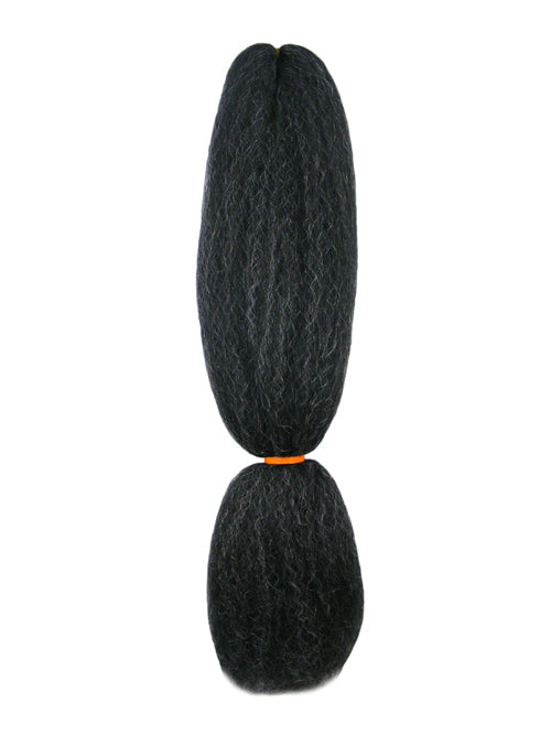 CyberloxShop Classic Kanekalon Jumbo Braid - #280 Black Grey