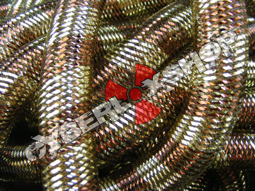 Tubular Crin - Large - Cocoa Gold Metallic Stripe (5 yds)