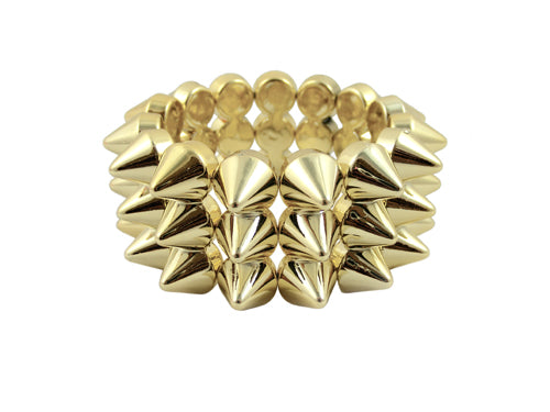 Cyber Spike Bracelet - Metallic Gold