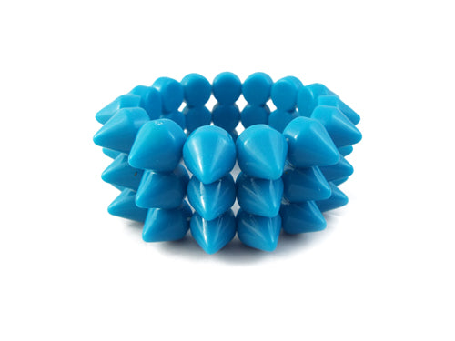 Cyber Spike Bracelet - Neon Blue