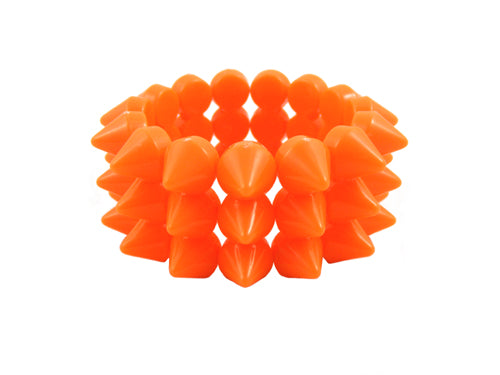 Cyber Spike Bracelet - Neon Orange