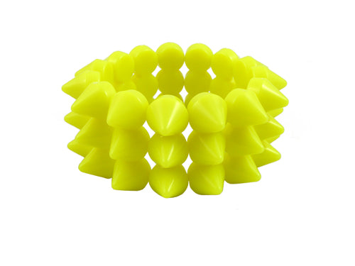 Cyber Spike Bracelet - Neon Yellow