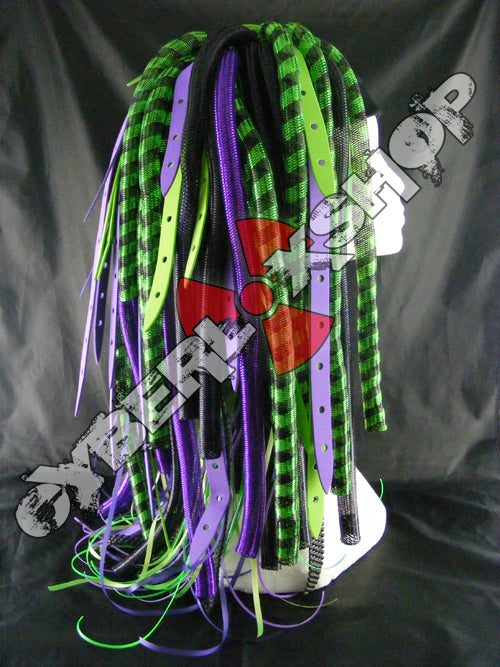 DuoWeb - Purple / Green Cyberlox Wig
