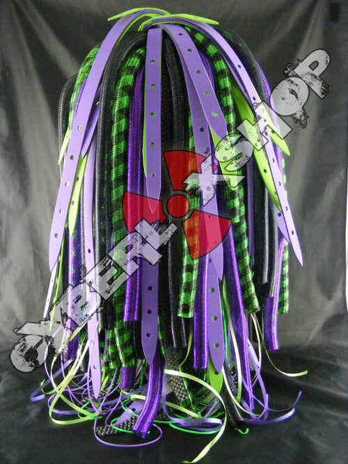 DuoWeb - Purple / Green Cyberlox Wig