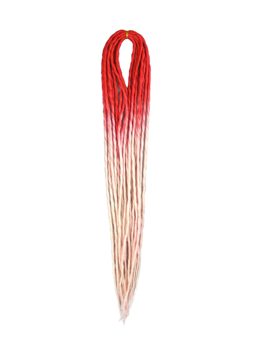 Elysee Star Dreads - Dark Red / #600 Silver Blonde Transitional