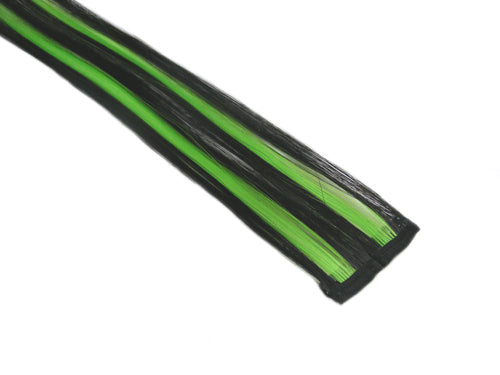 Clip-In Extensions - Black / Neon Green / Black 12" (pack of 2)