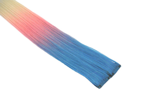 Clip-In Extensions - Royal Blue / Pink / Blonde 12" (pack of 2)