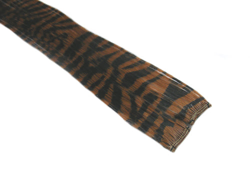 Clip-In Extensions - Brown / Black Tiger Zebra Print 12" (pack of 2)