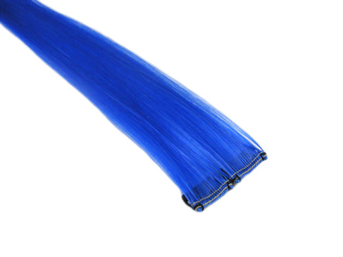 Clip-In Extensions - Neon Blue 12" (pack of 2)
