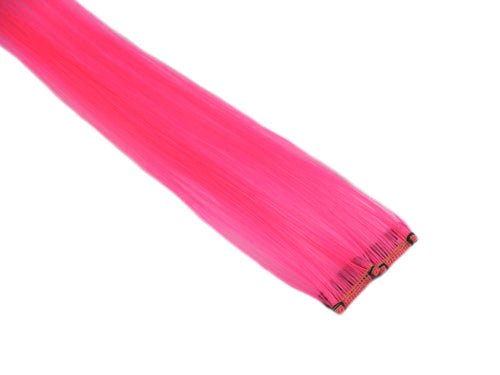 Clip-In Extensions - Neon Pink 12" (pack of 2)