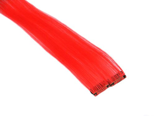 Clip-In Extensions - Neon Red 12" (pack of 2)