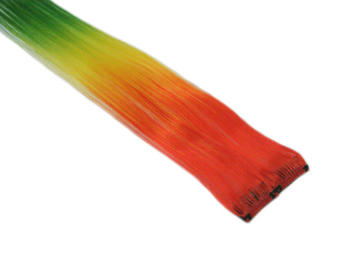 Clip-In Extensions - Red / Yellow / Green 12" (pack of 2)