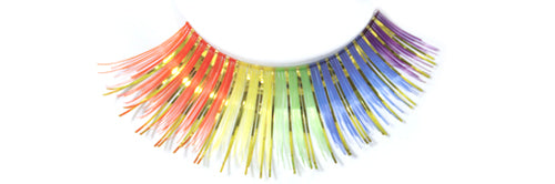 Stargazer False Eyelashes #01 (Rainbow with Gold Foil)