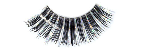 Stargazer False Eyelashes #27 (Black with Silver Hologram Foil)