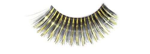 Stargazer False Eyelashes #03 (Black & Gold Foil)