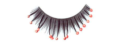 Stargazer False Eyelashes #40 (Black with Red Beads)