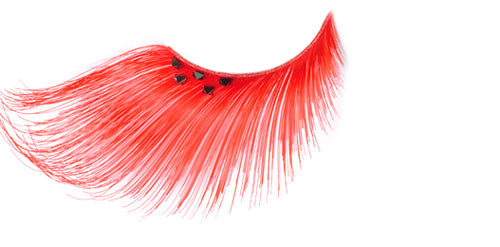 Stargazer False Eyelashes #64 (Extra Long Red with Black Diamonds)