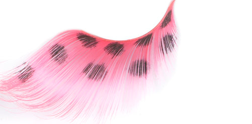 Stargazer False Eyelashes #65 (Extra Long Pink with Black Spots)