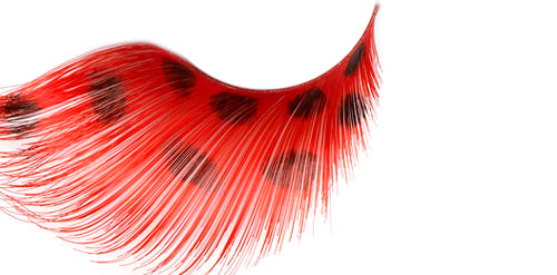 Stargazer False Eyelashes #66 (Extra Long Red with Black Spots)