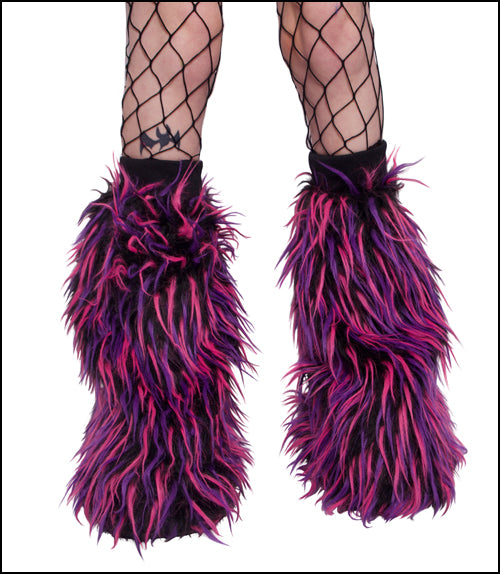 Fluffy Legwarmers - Cherry Fudge