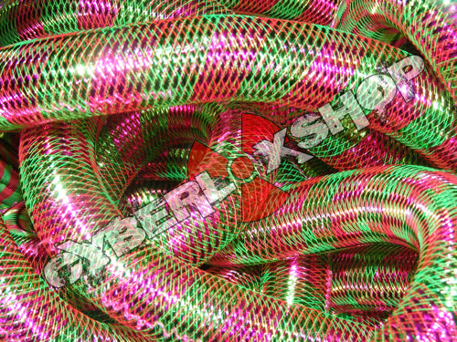 Tubular Crin - Large - Fuchsia Kiwi Stripe (5 yds)