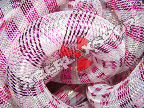 Tubular Crin - Large - Fuchsia Opal Stripe (5 yds)