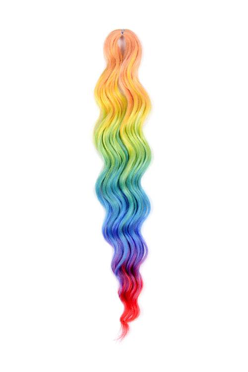 Anna Wave Braiding Hair - Glitch Solar Rainbow