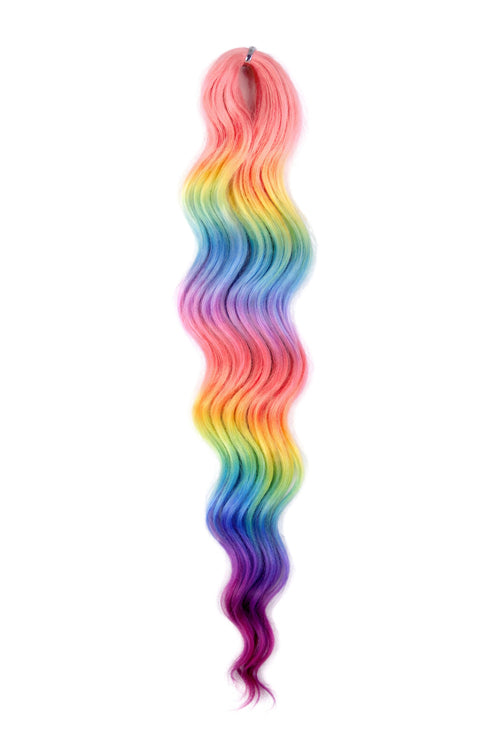 Anna Wave Braiding Hair - Glitch Sugarush Rainbow