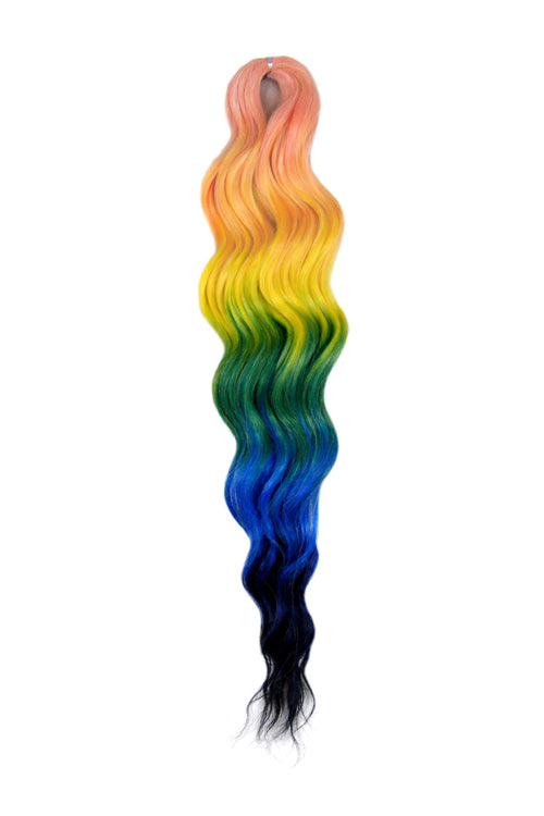 Anna Wave Braiding Hair - Glitch Summer Rainbow