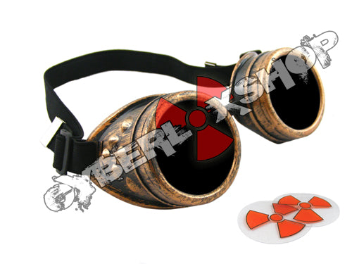 Cyber Goggles - Steampunk Antique Copper - Includes FREE Lense Design Inserts!