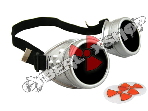 Cyber Goggles - Matt Silver - Includes FREE Lense Design Inserts!