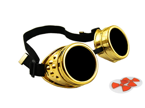 Cyber Goggles - Metallic Gold - Includes FREE Lense Design Inserts!