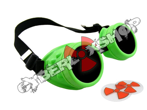 Cyber Goggles - Neon Green - Includes FREE Lense Design Inserts!