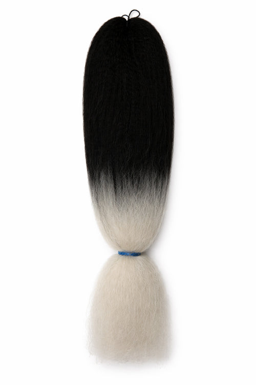 Jazzy Kanekalon Jumbo Braid - 2 Tone - #1B Off Black / Grey