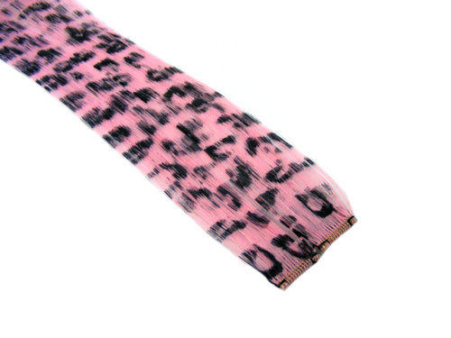 Clip-In Extensions - Baby Pink / Black Leopard 12" (pack of 2)