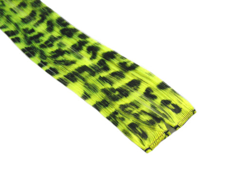 Clip-In Extensions - Neon Yellow / Black Leopard 12" (pack of 2)